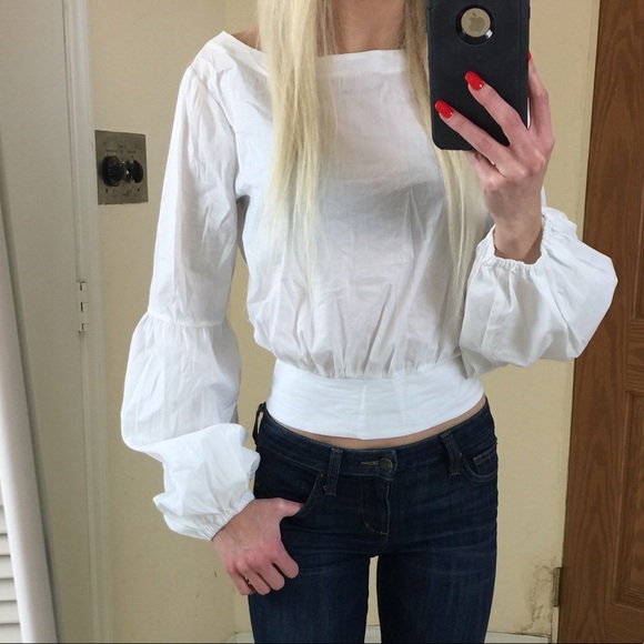 bebe Tops - ***FLASH SALE!!!***  BEBE NWOT CHIC WHITE BLOUSE